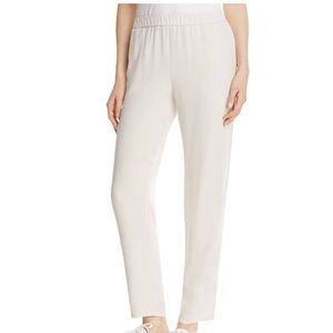 Eileen Fisher Slouchy Slick Ankle Pant in Grey